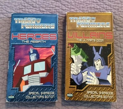 Set Of 2 THE ORIGINAL TRANSFORMERS HEROES & ,VILLAINS THE ULTIMATE DOOM VHS USED - Image 1 of 4