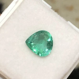 1,35 kt natürlicher sambischer Smaragd loser Edelstein für Designer Schmuckherstellung - Bild 1 von 9