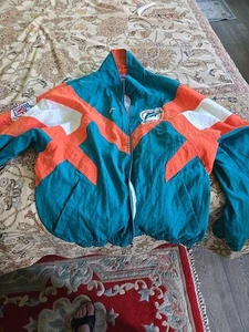 Vintage Miami Dolphins RARE Shell Jacket Windbreaker Size L - Bild 1 von 5