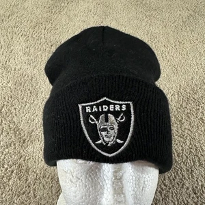 Vintage Oakland Raiders Mütze Beanie Herren schwarz Annco NFL Football Cuffed 90s - Bild 1 von 9