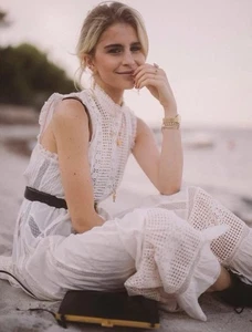 Zimmermann Dress Size 1 AU 10/US 6 Laelia Cream Lace Broderie Anglaise Elegant - Picture 1 of 23