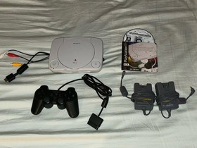 PSone Slim Console And Controller Tested 2 Power Adapters And Game Demo Disc