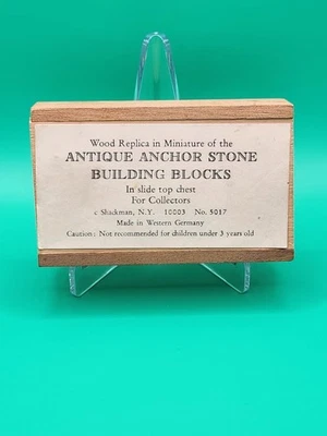 Mini Wood Replica Anchor Stone Blocks in Slide-Top Chest – Collectors Box - Image 1 of 4