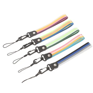 5PCS Rainbow Hanging Rope Keychain Creative Phone Bag Keyring Work Permit Hand - Imagen 1 de 12