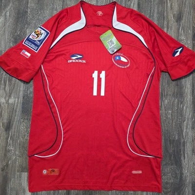 2007 Brooks Chile Home Soccer Jersey Marcelo Salas Men M World Cup Calcio - Image 1 of 4