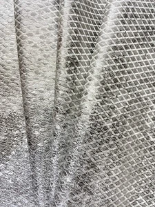 Norbar Picardy Platinum Metallic Silver Geometric Multi-Purpose Fabric - BTY - Picture 1 of 13