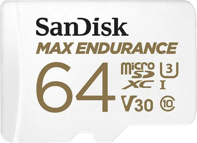 SanDisk 64GB MAX Endurance Micro SDXC Card CCTV Cams & Nextbase Dash Cams UK - Image 1 of 4