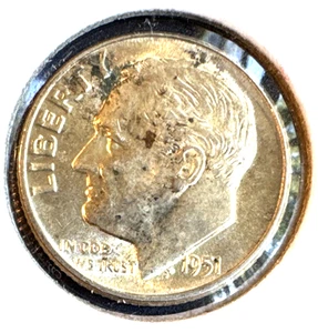 1951 ten cents Roosevelt dime BU - Picture 1 of 2