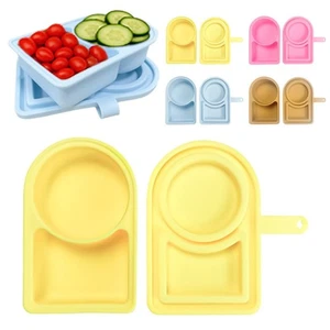 Reusable Silicone Snack Containers, Double Compartment Condiment Container s - Picture 1 of 20