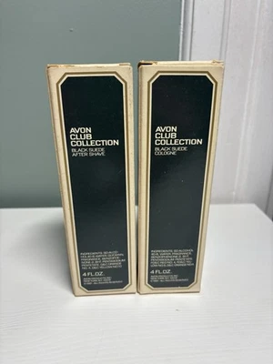 Vintage Avon Hombre Colección Club Gamuza Negra After Shave 4 OZ Foto 1 de 4