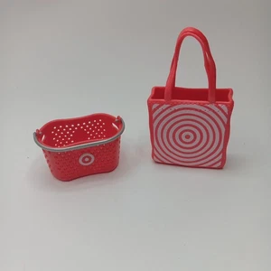 2 Stück Mattel Barbie Target Zubehör Tasche Einkaufskorb - Bild 1 von 3