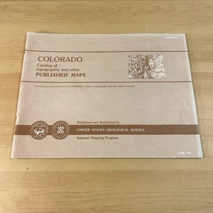 Vintage Colorado Katalog topographischer und anderer veröffentlichter Karten Juni 1986 - Bild 1 von 3