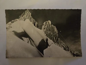 Vintage 1940s/1950s Postcard Chamonix Mont Blanc Cable Car Arrival RPPC France - Picture 1 of 4