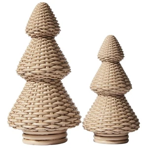 Braune Christbaumfiguren, natürliche Rattan Stil Tischplatte Weihnachtsdeko... - Bild 1 von 7