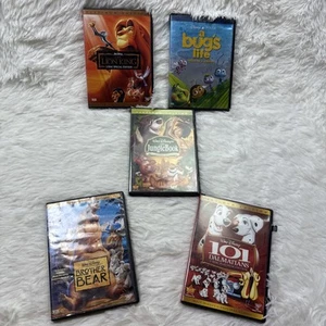 Disney 5 DVD Lot Bugs Life Jungle Book Brother Bear Lion King 101 Dalmatians - Imagen 1 de 11