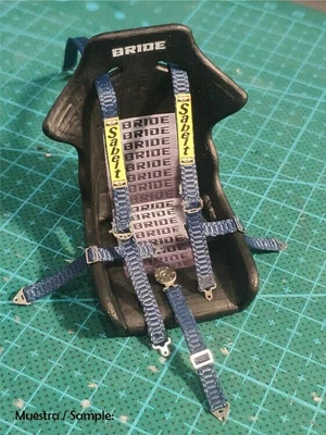 Imbracatura fotoincisa baquet Imbracatura cintura di sicurezza 1:18... - Immagine 1 di 4