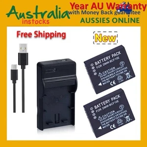 2 Battery/Charger For BCF10 Panasonic Lumix DMC-FX550 DMC-FX580 DMC-FX700 Camera - Picture 1 of 6