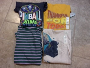 Cat & Jack Jungen Shirts L (12/14) 3 Langarmshirts 1 Kurzarm Target Neu mit Etikett - Bild 1 von 1