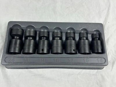Snap-on 307RIPLMY Low Profile 7PC 1/2'' Drive 6-PT Metric 14-24mm Swivel Impact - Image 1 of 4