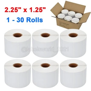 1-30 Rollen 2,25 Zoll x 1,25 Zoll 1000 Direkte Thermische Barcode Etiketten für Zebra LP2824 2844 - Bild 1 von 7