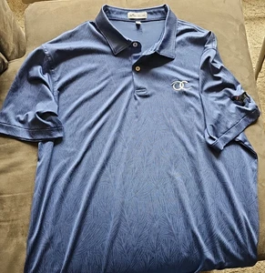 Peter Millar Herren Blau OLD CHATHAM Five Schläger Golf Poloshirt L Kurzarm - Bild 1 von 9