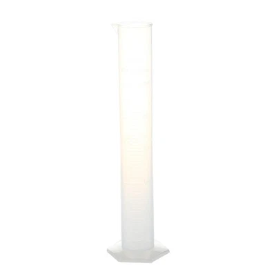250ml Eprouvette graduee en plastique pour lab Blanc clair P1V56665 - Photo 1/3