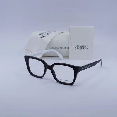 NUEVO Anteojos Alexander McQueen AM0358O 003 Blanco/Negro 52 mm Foto 1 de 4