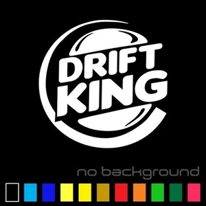 Drift King Sticker Vinyl Decal - Turbo Racing Euro Fast Boost Jdm Car Window - Picture 1 of 15
