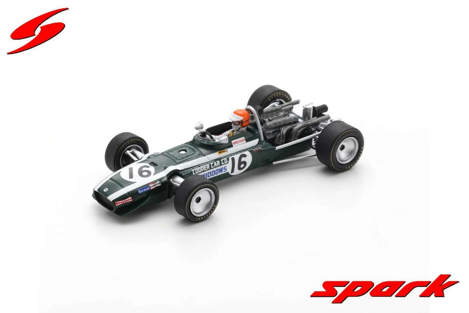 Spark 1/43 Cooper T86B #16 British GP 1968 Robin Widdows S6987 - Immagine 1 di 1