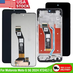 New For Motorola Moto G 5G 2024 XT2417 LCD Touch Screen Digitizer Assembly±Frame - Picture 1 of 13