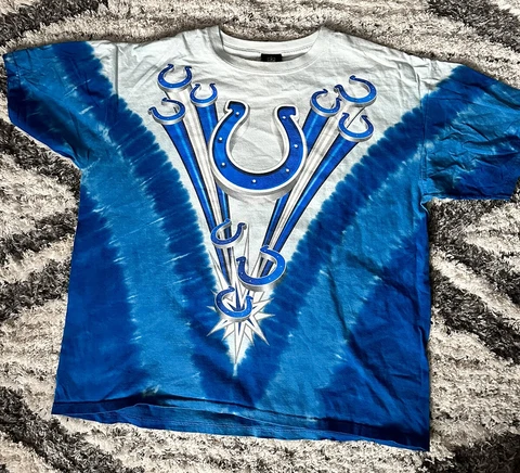 NFL Team Apparel Indianapolis Colts Logo Shirt Men's Size XL Tie Dye Cover