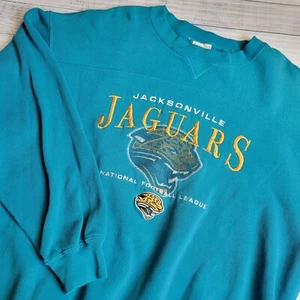Lee Sport Vintage 90s NFL Jacksonville Jaguars Teal Crewneck Size XL Made In USA - Bild 1 von 9