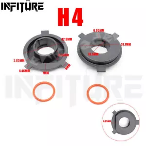 2Pcs H4 Car LED Headlight Bulb Base Adapter Socket Holder Head Lamp Retainers - Picture 1 of 4