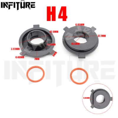 2Pcs H4 Car LED Headlight Bulb Base Adapter Socket Holder Head Lamp Retainers - Image 1 of 4