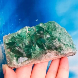 342G raro cristallo di quarzo fluorite naturale forma libera esemplare minerale guarigione - Foto 1 di 13