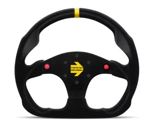MOMO R1960/32SHB for MOD30 Buttons Steering Wheel 320 Mm-Black Suede/Black Spoke - Picture 1 of 3