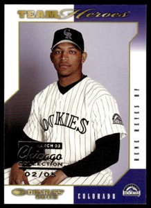 2003 DONRUSS TEAM HEROES RENE REYES 174 MINT CHICAGO COLLECTION /5 ROCKIES