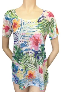 Hibiscus on Tropical Hawaiian Soft and light One By One Print Sublimation R377 - Picture 1 of 1