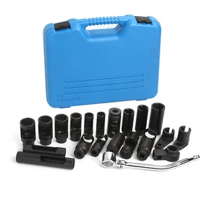 Oil Pressure Sending Unit Socket Removal Tools -21pc Oxygen O2 Sensor Socket Set - Foto 1 di 14