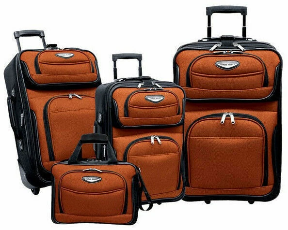 Traveler's Choice Amsterdam 4-piece Luggage Set - Orange