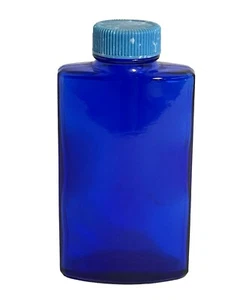 Vintage Cobalt Blue Apothecary Bottle 5 Inches Tall Regular Mouth - Bild 1 von 12