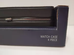 New Original Penguin By Munsingwear Basketweave Watch Case Box Hold 4 Watches - Picture 1 of 8