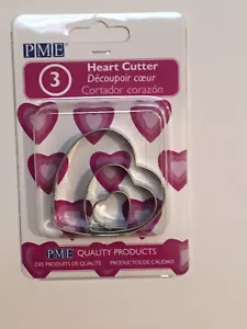 PME 3 Metal Heart Cutters - Picture 1 of 1