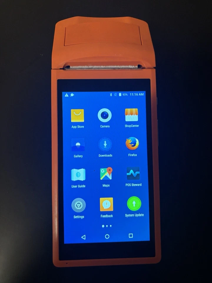 Принтер чеков POS, ОС Android 8.1 мобильный POS, 58 мм принтер чеков, 5,45 дюйма Touc - Изображение 1 из 4