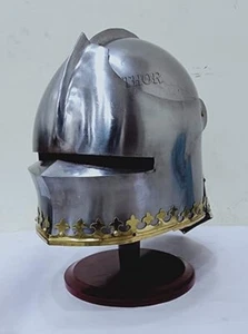 Medieval German Sallet Helmet Knight European Close Knight Armor Halloween - Picture 1 of 8