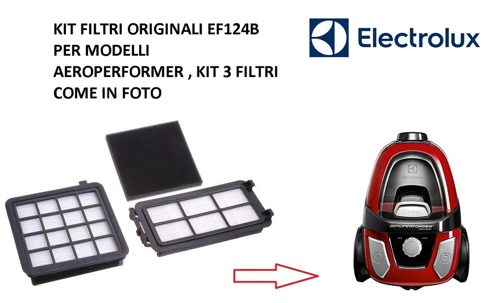 KIT FILTRI ASPIRAPOLVERE ELECTROLUX ORIGINALI AEROPERFORMER EAPC51IS