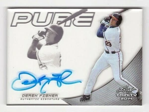 Derek Fisher Houston Astros 2014 Leaf Trinity PURE Glass Auto Card - Picture 1 of 2