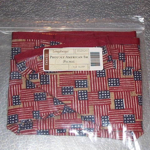 Longaberger Proudly American Old Glory SMALL PICNIC Liner CAKE ~USA~ Ships FREE! Cover