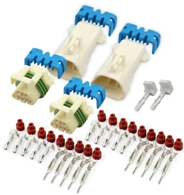 APTIV (FORMERLY DELPHI) (2 Set) 5-Pin Headlight Assembly Connector Repair for Pontiac G6 (Left & Right)