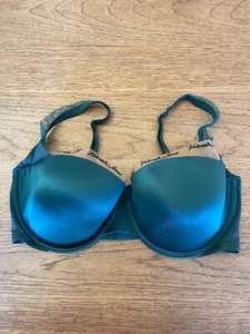 Victoria's Secret Green 34DDD Very Sexy Smooth Logo Embroidery Balconette Bra - Picture 1 of 2